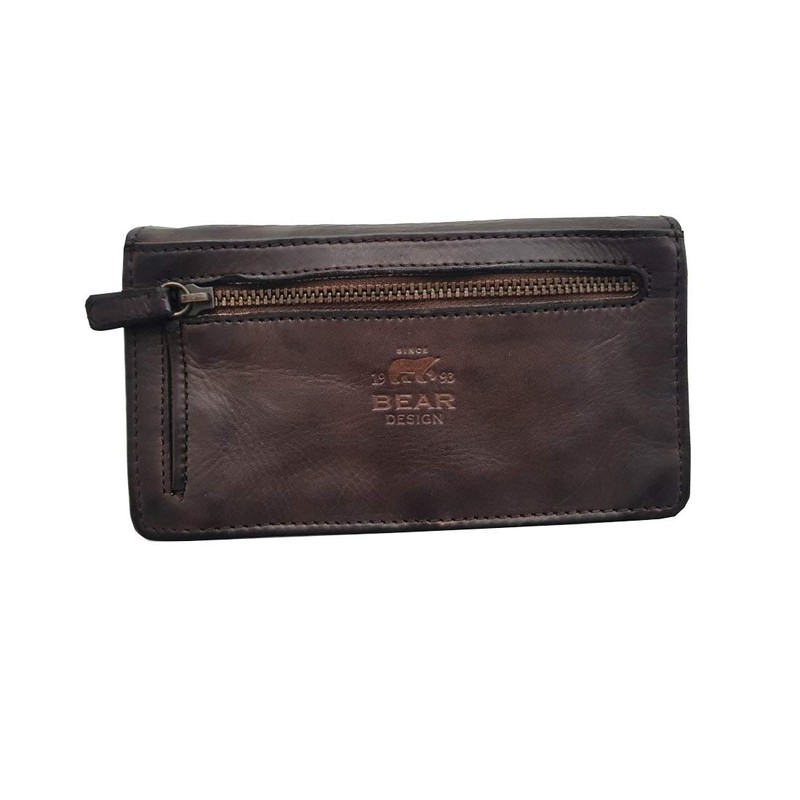 Bear Design Ladies Purse, Wallet CL782 washed leather Vintage Look