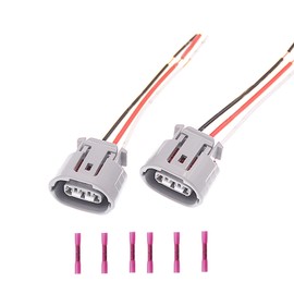 90980-11349 - 2 conectores de 3 vías de repuesto para enchufe de alternador de coche