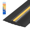 MYFAMIREA 12FT Garage Door Bottom Threshold Seal Strip with 300ml