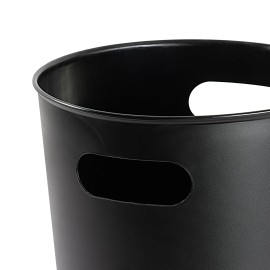 Mainstays  Mainstays 2.64 Gallon Wastebasket – Black Plastic Trash Can, Bathroom/Offic