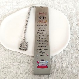 60th Birthday Gifts Bookmarker for Women Men Behind You All Your Memories Book Mark for Reading Book Lovers 60 Years Old Birthday Gifts for Wife Dad 60 Yr Old Birthday Gift