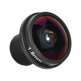 1.88mm Mini Fisheye Camera Lens, 5MP HD 180° Wide Angle M12x0.5 Thread CCTV Camera Lens for 1/3inch and 1/4inch CCD Chipsets/with an Aperture of F2.0