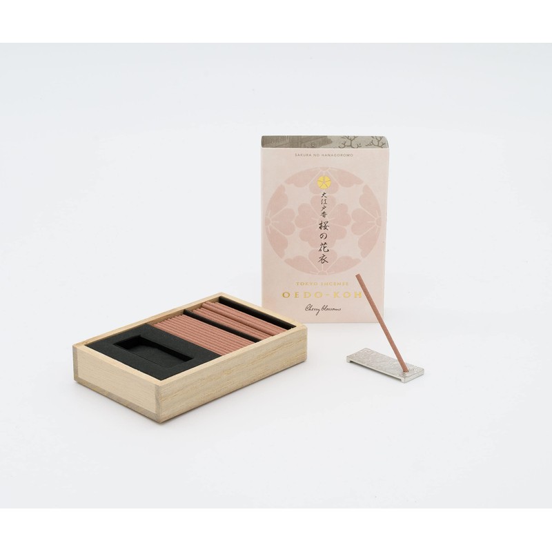 Nippon Kodo Oedo-Koh Cherry Blossom Japanese Incense Sticks & Holder