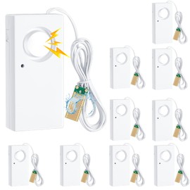 Hoteam 20 Pcs Water Sensor Alarm Leak Detector 120db Water Leak Alarm 9v Battery Flood Sensor Detector Overflow Security Alert for Home Basement Kitchen Garage Bath Tub Sink, White