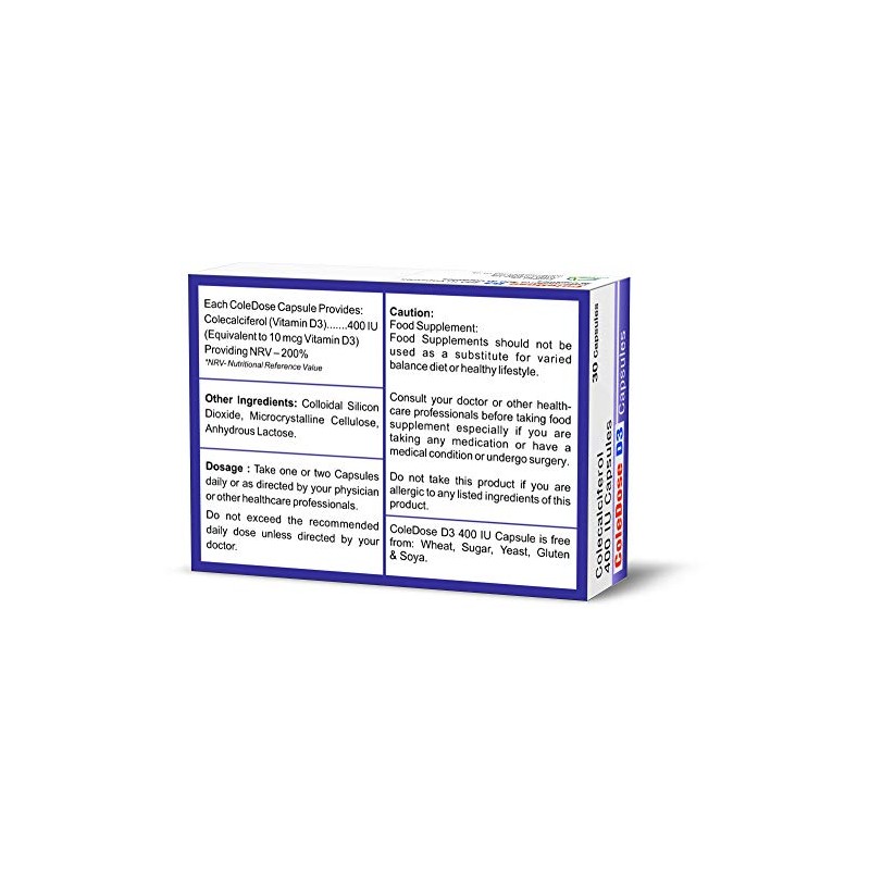 Vitamin D 400 IU –Equivalent to 10 mcg - ColeDose