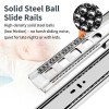 YENUO Stainless Steel Soft Close Drawer Slides, Full Extension Side