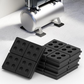 LBG Products Anti Vibration Pads Rubber Isolator Pad,4 Pack 4'' X 4'' X 3/4'' Heavy Duty Rubber Waffle Vibration Isolation Pad for Air Conditioner/Compressors,HVAC,Treadmills