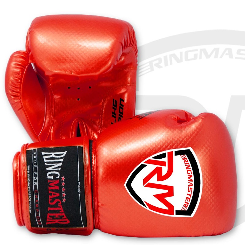 RingMaster Sports Kids Boxing Gloves Carbon Leather Training Sparring Punch