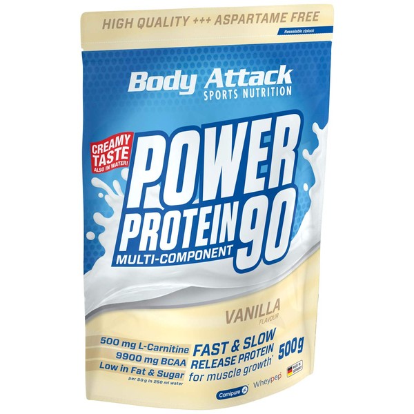 Body Attack Power Protein 90 Powder – Vanilla Cream, 500