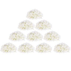 BLOSMON Hydrangea Artificial Flowers Ball Centerpieces 10 Pcs Fake Flowers White Silk Hydrangea Flower Balls Faux Hydrangeas Floral Arrangements Bouquet for Wedding Home Room Table Decoration