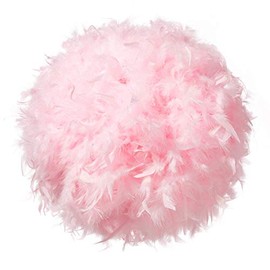 Waneway Feather Light Shade for Ceiling Pendant Light, Fluffy Lamp Shade Lampshade Lightshade for Table Lamp and Floor Lamp, Bedroom, Living Room, Wedding or Party Decoration, Diameter 30cm, Pink