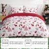 3 Pieces Christmas Duvet Cover Set Queen - Reversible Xmas