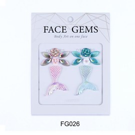 Facial Jewels Stickers, Makeup Accessories, Reusable Rhinestone Gems for Face Decoration, Stage Makeup, Party Glam (Face Gems(026))
