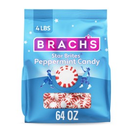Brach's Star Brites, Candy, Peppermint, Individually Wrapped, Made With Real Peppermint Oil, 4 lbs, 360 ct