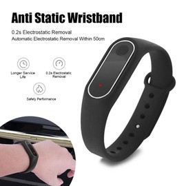 Anti Static Wristband, Anti Static Wrist Strap Automatic Static Eliminator Wristband Electrostatic Removal Bracelet Anti Static Bracelet Silicone Wrist Strap for Men Women or Elder