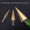 6PCS Step Drill Bit Set Hex Shank Electric Step Drill