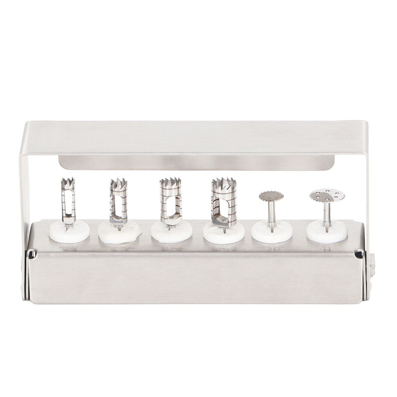 6pcs Dental Trephine Kit 4 To 10mm Surgery Tools Bur