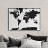 Large A1 White & Black Map of the World Travel