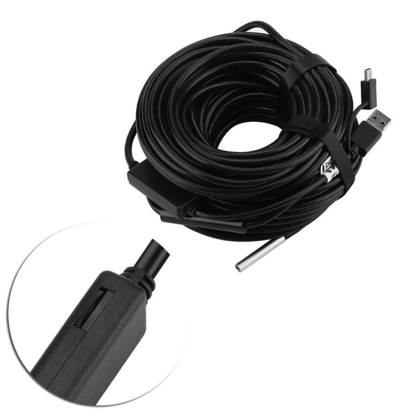 Unbranded 1pc Flexible USB Endoscope Waterproof Inspection Camera For Car