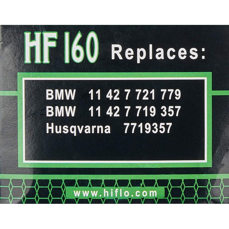Hiflofiltro HF160 Filtro de Aceite estándar de Alta Calidad, Individual