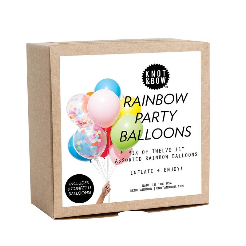 SPICE OF LIFE PARTY BALLOONS PB12-AS Rainbow Mix, Size: Approx.