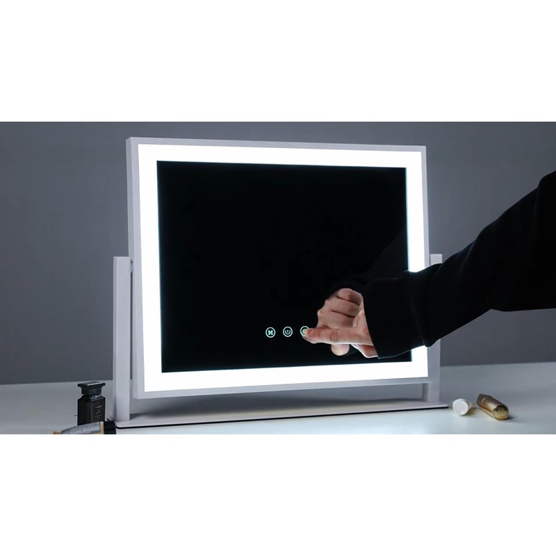 Gvnkvn Lighted Makeup Mirror, 17.3"x13" Hollywood Vanity Mirror with Led