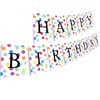 SEBMNOO Happy Birthday Banner, Multicolored, 4.72" x 7.09", Birthday Occasion,