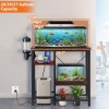 SEGAWE 20-39 Gallon Aquarium Stand Metal w/ 3-Tiers Adjustable Storage