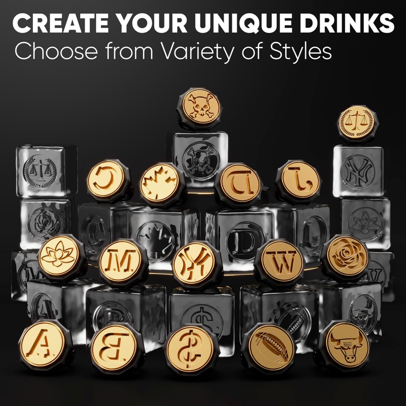 Berlinzo Brass Ice Stamp Ring Letter S