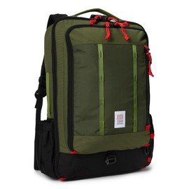 Topo Designs Global Travel Bag 30-40 Liter - Carry-on Compliant Versatile Pack, 3 Carry Options, External Laptop Sleeve (Eco-Friendly, 30L, Olive)