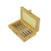 SE 4-Piece Sliding Pin Vise Chuck Set with Wooden Storage