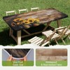 Irisbell Picnic Table Cover,Rectangle Elastic Waterproof Fitted 6FT Table Cloth,Windproof