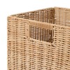 10.5 x 10.5 in Plastic Wicker Baskets for Cube Storage,