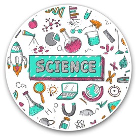Vinyl Stickers (Set of 2) 15cm - Science Chemistry Physics Teacher 2780