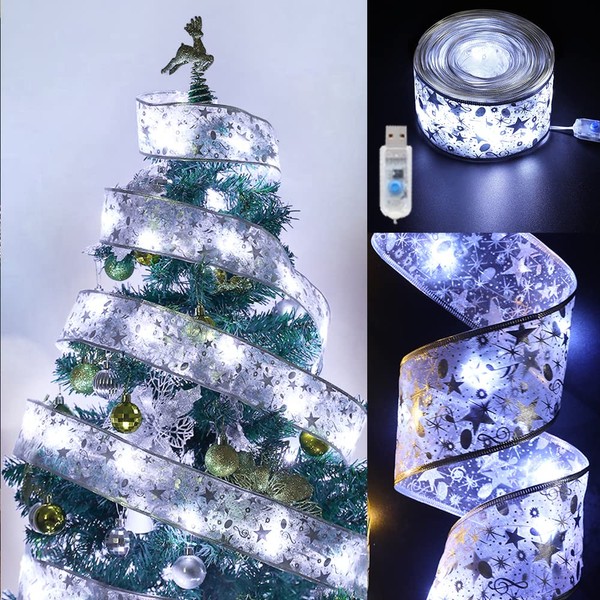 GIHOO Christmas Tree Decorations String Lights 32ft 100 LED Lights