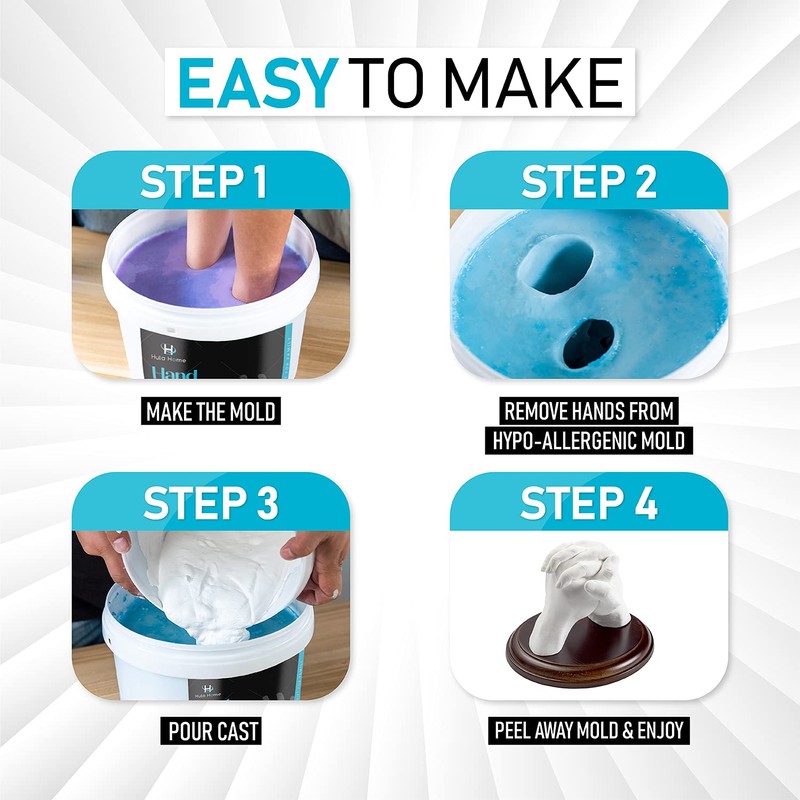 Hula Home Hand Casting Kit for Couples or Family with