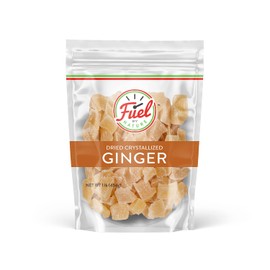 Fuel by Nature Dried & Crystallized Ginger Healthy Snack, High Energy Treats for Snacking, Bulk Dried Candied Ginger, 1lb