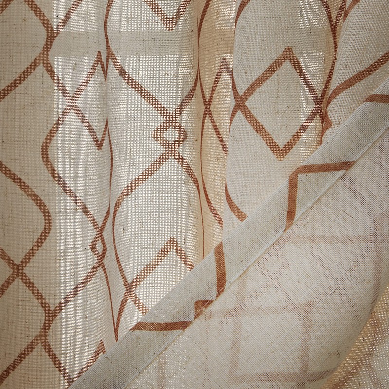 SKL Home by Saturday Knight Chainlink Window Curtain Panel,52x84,Spice