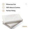 Acanva Bed Pillow Protectors Cases Covers Set of 2,100% Cotton,
