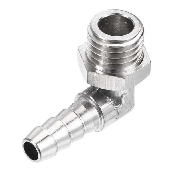 sourcing map Nickel-Plated Hose Nozzle 6 mm Barbed Wire M12