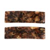 France Luxe Rectangle Barrette Pair, Pavlova Brown