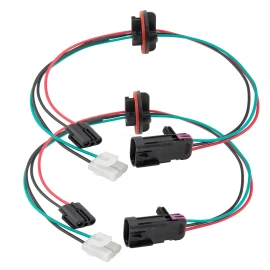 RED WOLF Replace For Ram 1500 2500 Headlight Lamp Wire Harness Adapter Fits Quad Halogen