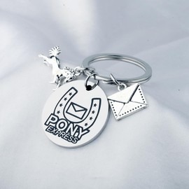 MYSOMY Pony Express Keychain Pony Express Gifts Horror Video Game Gifts Horror Gamer Keychain (Pony uk2)