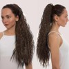 TTPSRY 50cm Womens Wigs Claw Clip Corn Wave Ponytail Realistic