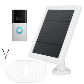Solar Panel for Ring Doorbell 5W 12V Solar Charger Pefect for Ring Video Doorbell 3/3+/4