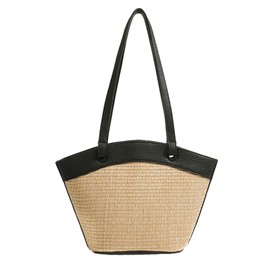 Molodo Straw Woven Bag Women's Beach Tote Bag Versatile Straw Shoulder Bag Handbag for Vacation Travel