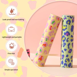 Lil Ray 8ml Leopard Print Mini Perfume Atomizer Spray Bottle, Portable Travel Refillable Atomizer Sprayer for Perfume, Cologn, Fragrance with Twist Design(Blue)