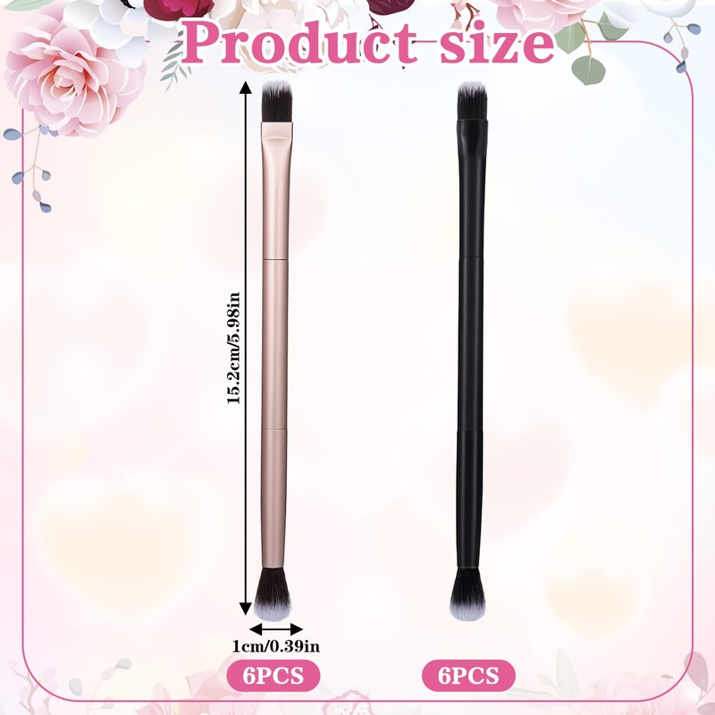 12 PCS Eyeshadow Smudge Brush Bulk 2 in 1 Eyeshadow