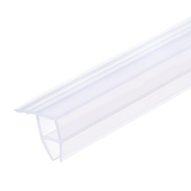 METALLIXITY Corner-Type Seal Strip (59.06" Long, for 5/16" Glass) 1pcs, Silicone Frameless Shower Door Bottom Seal - for Furniture Repair Door, Translucent