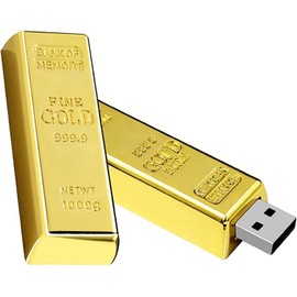 Pendrive USB 3.0 Gold Metal 32 64 128 256GB Memory A08 (128GB)